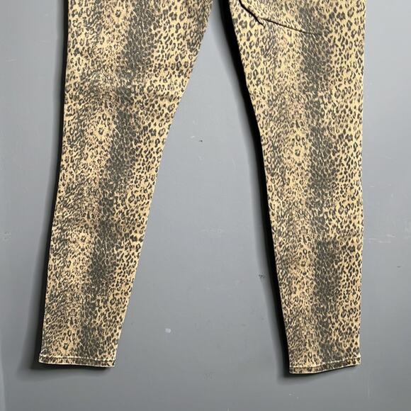 Dear John Gisele Brown and Black Leopard High Rose Skinny Jeans Size 26 - Picture 6 of 9